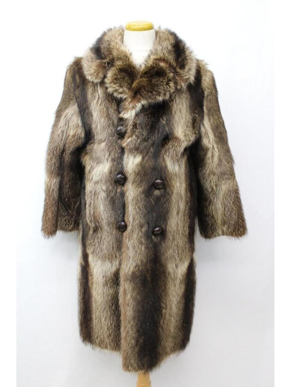 Mint Natural Raccoon Racoon Fur Coat Jacket Men Man Size 40 Small